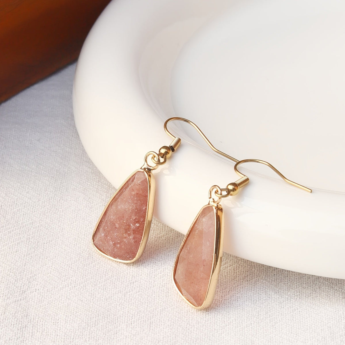 Refined Triangle Beaded Earrings