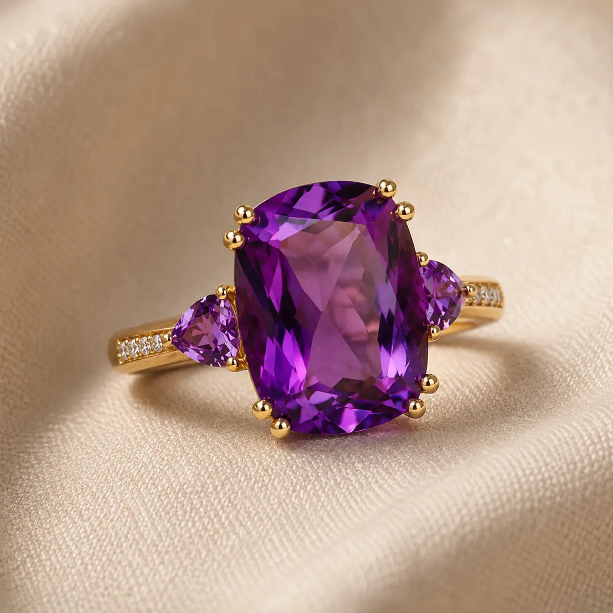 Exquisite Cubic Zirconia Gold Ring