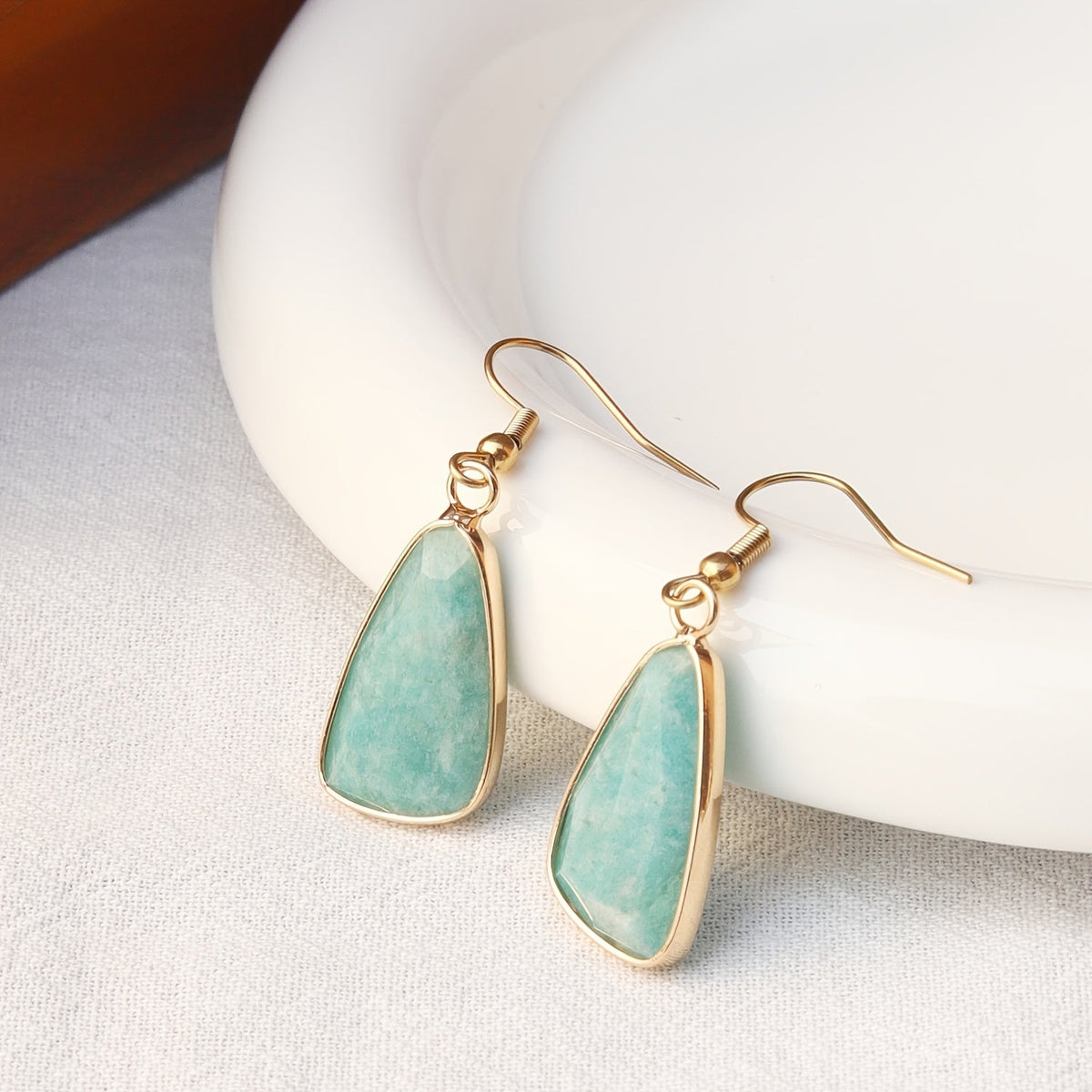 Refined Triangle Beaded Earrings