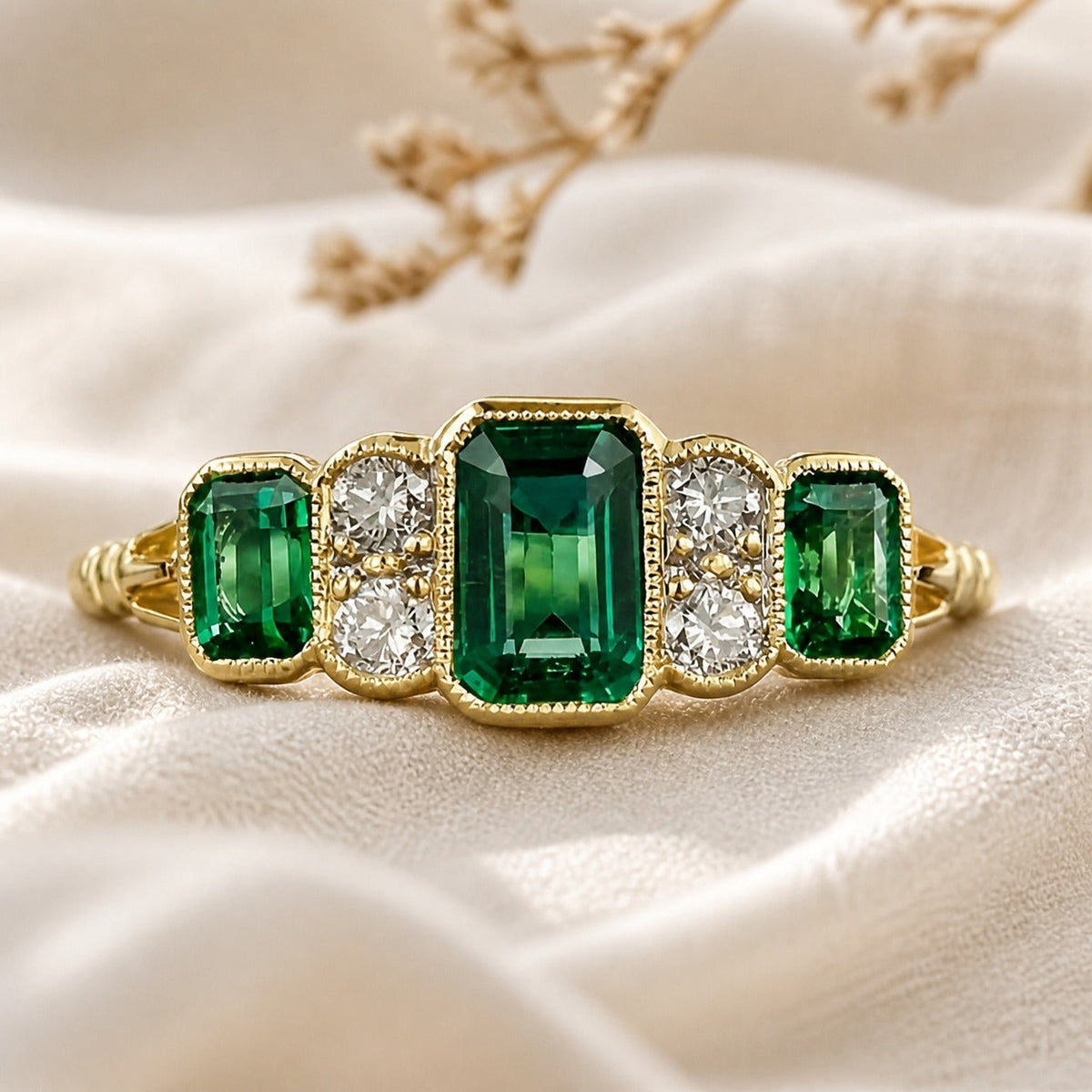 Emerald Gold Prestige Ring