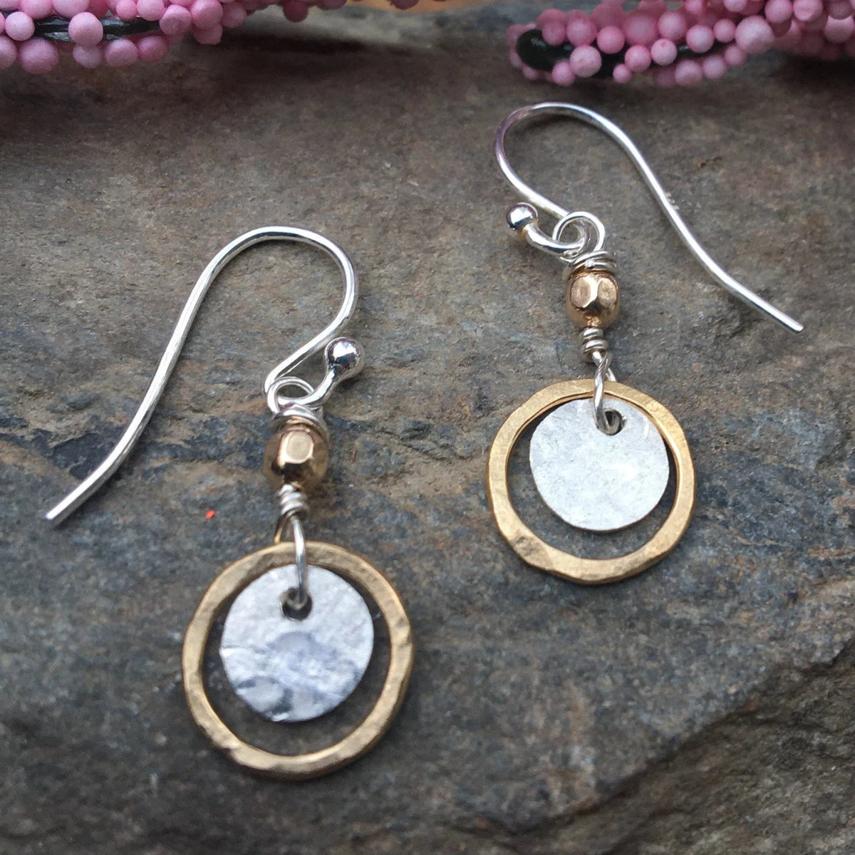Golden Silver Treasure Earrings